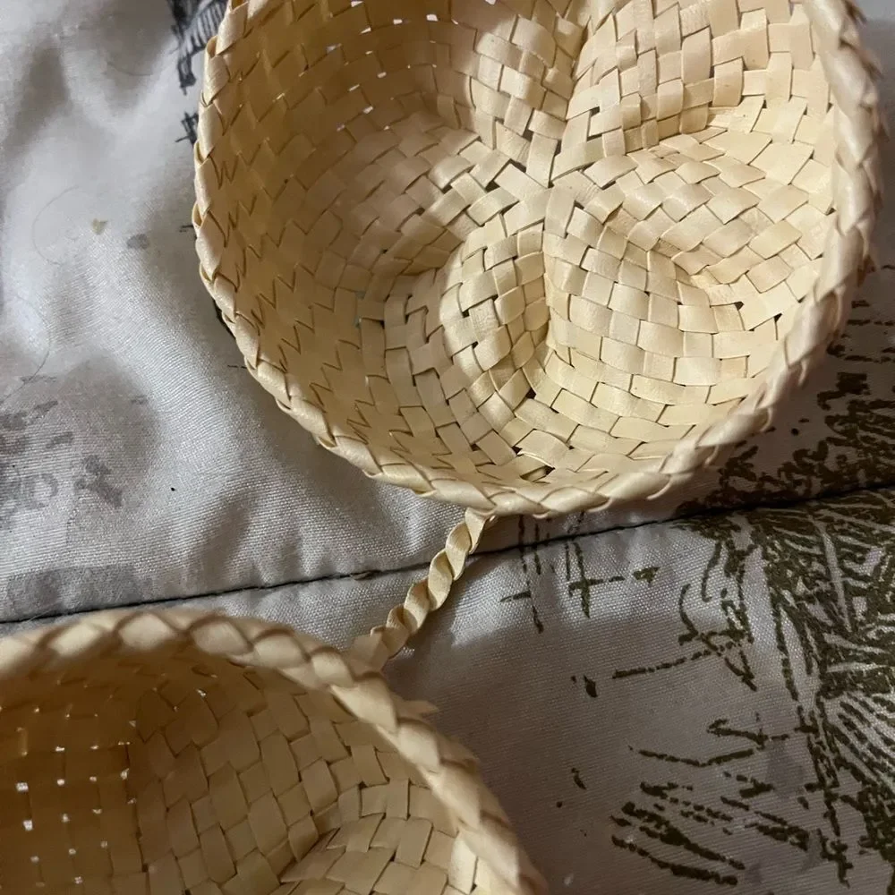 Small Tan Handmade Woven Box